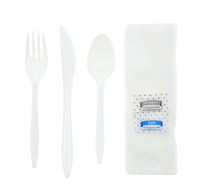 ARVESTA (DISPOSABLES) ARVESTA (DISPOSABLES) Mwpp White #11102 Knife + #11101n Fork + S&P + Ply 12" *13" Nap, 250 Sets/ Ctn