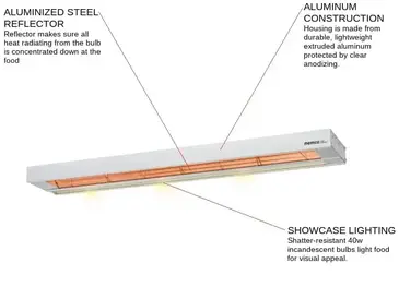 NEMCO 6155-60-SL Heat Lamp, Strip Type