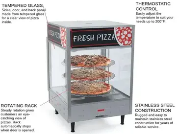 NEMCO 6450-4 Display Case, Hot Food, Countertop