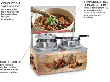 NEMCO 6510A-2D4 Food Pan Warmer/Cooker, Countertop