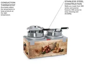 NEMCO 6510A-2D4P Food Pan Warmer/Cooker, Countertop