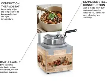NEMCO 6510A-S7 Food Pan Warmer/Cooker, Countertop