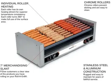 NEMCO 8045W-SLT-220 Hot Dog Grill
