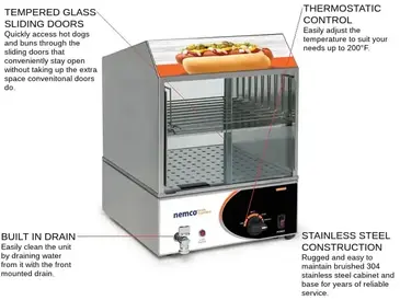 NEMCO 8300 Hot Dog Steamer