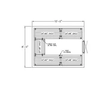 Nor-Lake KL1012 Walk In Modular, Panels Only (no refrigeration sel