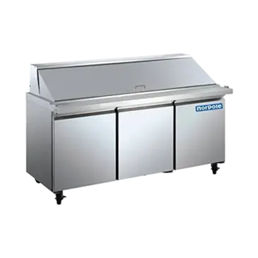 Norpole NP3R-SWMT Refrigerated Counter, Mega Top Sandwich / Salad Un