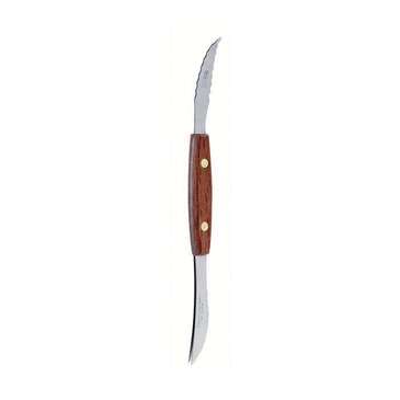 NORPRO Grapefruit Knife, 8", Stainless Steel, Rosewood Handle, Double Ended, Norpro 1270