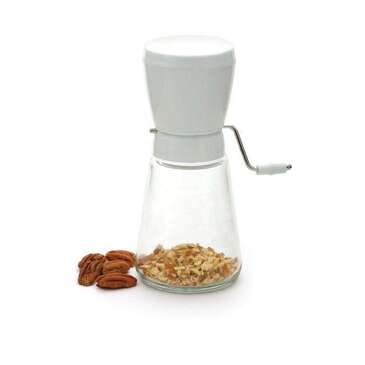 NORPRO Nut Chopper, 10 Oz, White/Clear, Plastic, Glass Cup, Stainless Steel Blades, Norpro 576