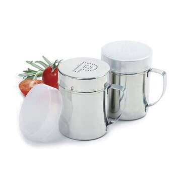 NORPRO Salt & Pepper Shakers, 8 OZ, Stainless Steel, Norpro 763