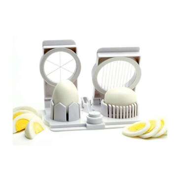 NORPRO Egg Slicer/Edger/Piercer, White, ABS Frame, Stainless Steel Wires, Norpro 989