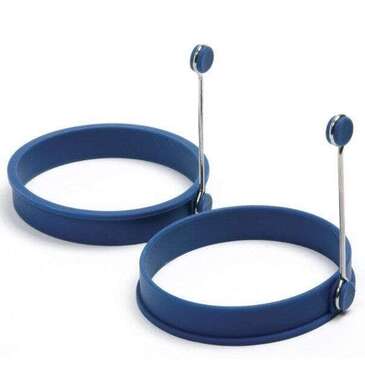 NORPRO Pancake/Egg Ring Set, Blue, Silicone, Round, (2 Piece), Norpro 994C