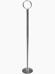 Ardous Trading Ardous Trading NUMBER/CARD STAND, 15" HIGH, CHROME PLATED 3/8" ROD W/DOUBLE