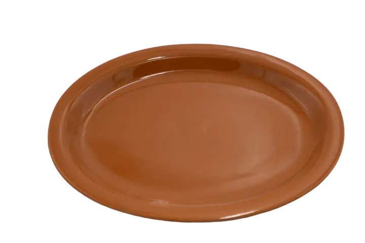 Oval Serving Platter – 11.5" × 9.4" – Cocoa Narrow Rim (Veracruz)