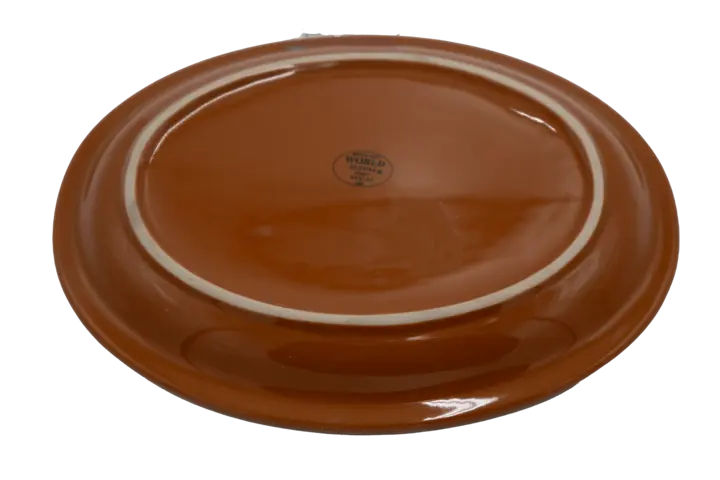 Oval Serving Platter – 11.5" × 9.4" – Cocoa Narrow Rim (Veracruz)