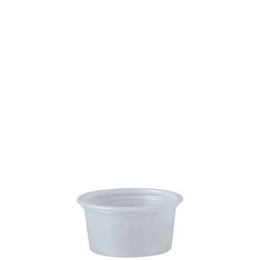 PAPERCRAFT, INC. Souffle Cup, 0.75 oz, Clear, Plastic, (2,500/Case), Solo P075