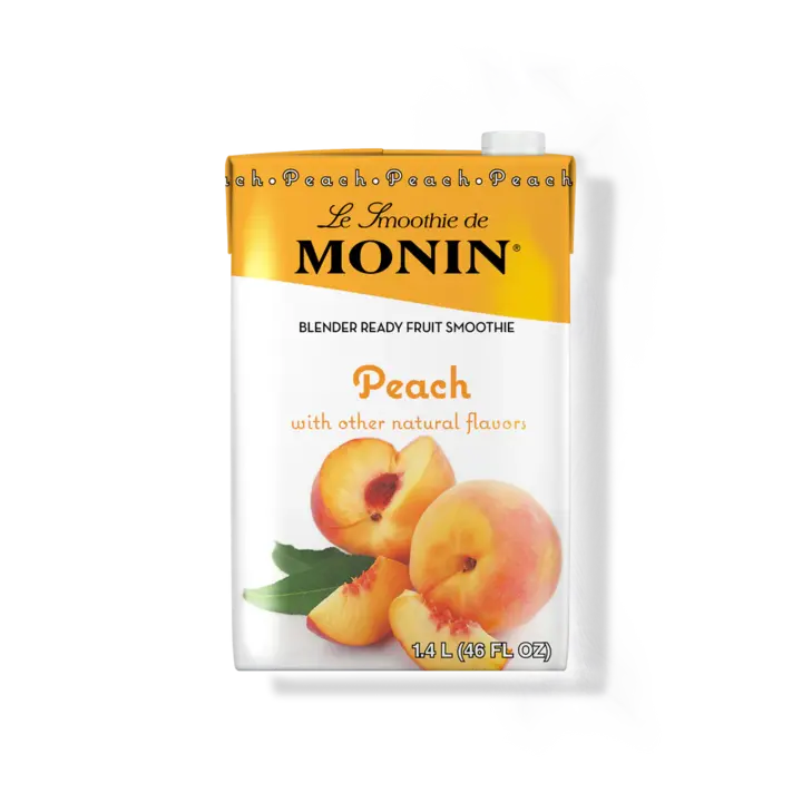HOUSTONS / LIBBEY Peach Fruit Smoothie Mix, 46 Oz, (6/Case), Monin M-EG036B