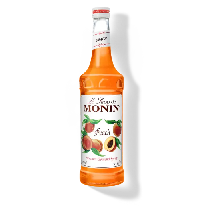 Monin Monin Peach Syrup, 25.4 Oz, Glass Bottle, Monin M-AR036A