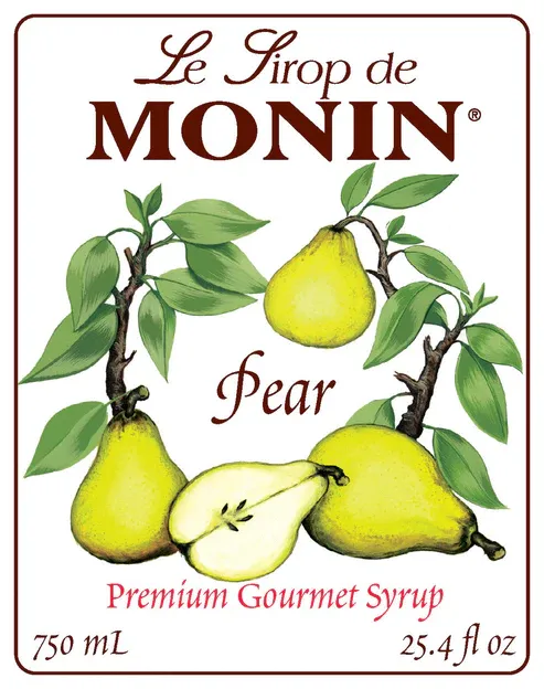 Pear Syrup, 750 mL, (12/Case), Monin 01-0142