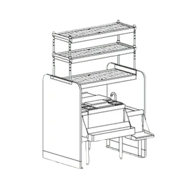 Perlick PTS42R-LF Underbar Ice Bin/Cocktail Station, Pass-Thru Combo