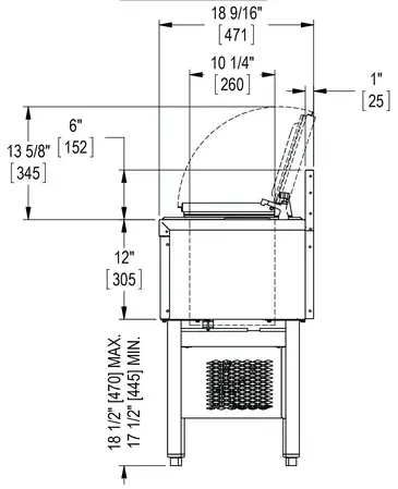 Perlick TS24DC-A Underbar Ice Cream Dipping Cabinet