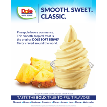 LOLLICUP Pineapple Soft Serve Mix, 4.4 lbs, Dole P7714