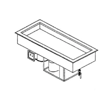 Piper 2-CMDI Cold Food Well Unit, Drop-In, Refrigerated