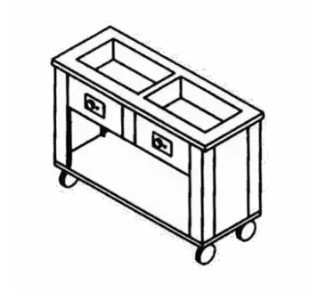 Piper 2HFSL Serving Counter, Hot Food, Electric