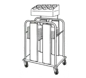 Piper PTS/1216MO2 Flatware & Tray Cart