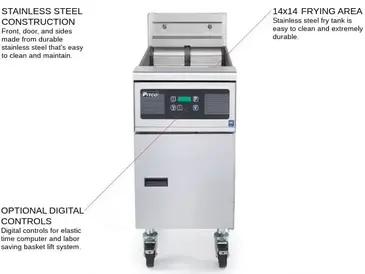 Pitco SE14 Fryer, Electric, Floor Model, Full Pot