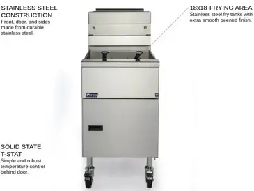 Pitco SE18R Fryer, Electric, Floor Model, Full Pot