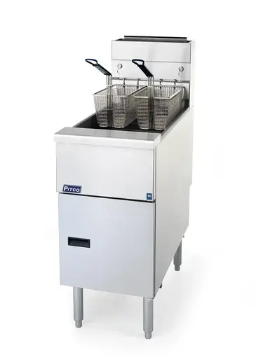 Pitco SG14-S Fryer, Gas, Floor Model, Full Pot