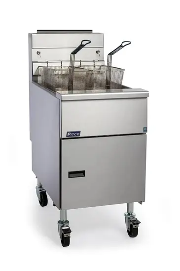 Pitco SG18-S Fryer, Gas, Floor Model, Full Pot