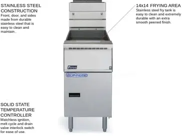 Pitco SSH55-3FD Fryer, Gas, Multiple Battery