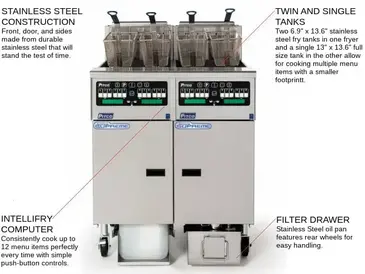 Pitco SSHLV14C-2/14T-2/FD Fryer, Gas, Multiple Battery