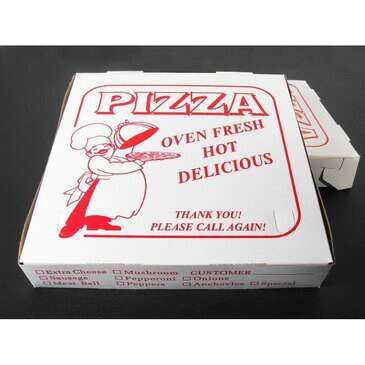 WINSIGHT INTERNATIONAL/VERDE Pizza Box, 8" x 8", White, W/ Print, Winsight 8PIZWH4C