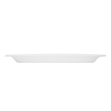 Plate, 12.5" x 10", White, Bagasse, (500/Case), Karat Earth KE-BPO12510-1C