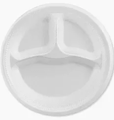 Ardous Trading Ardous Trading PLATE, 3-COMPARTMENT, 9" DIAMETER, EXTRA-DEEP, MELAMINE, DID