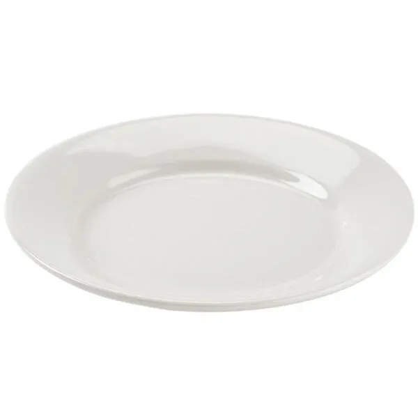 Arvesta Plate, 6 1/2", Rolled Edge, American White, Core-006