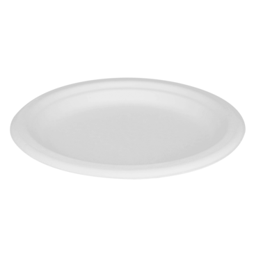 Plate, 7", White, Bagasse, (1000/Case), Karat Earth KE-BPR07-1C