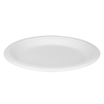 Plate, 9", White, Bagasse, (500/Case), Karat Earth KE-BPR09-1C