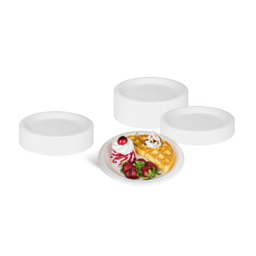 Plate, 9", White, Bagasse, (500/Case), Karat Earth KE-BPR09-1C