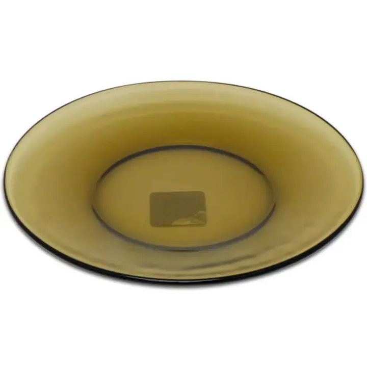 Anchor Hocking Plate Glass 8" Mocha Plain