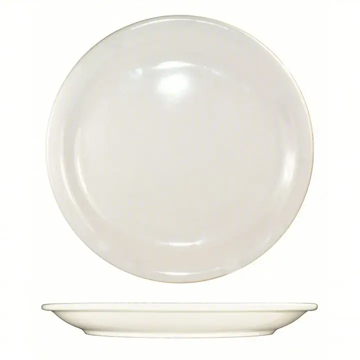 Arvesta Platter, 9 1/2", Narrow Rim, American White, Conr-012