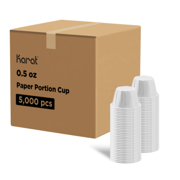 Portion Cup, 0.5 oz, White, Paper, Karat FP-PPC050