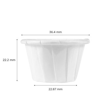 Portion Cup, 0.5 oz, White, Paper, Karat FP-PPC050