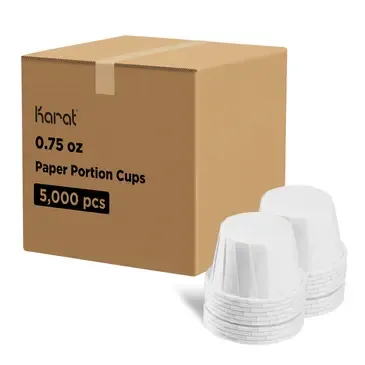 Portion Cup, 0.75 Oz, Clear, Polypropylene, (2500/Case), Karat FP-PPC075