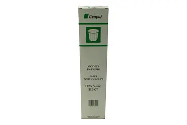 Portion Cup, 0.75 oz, White, Paper, (5,000/Case) Genpak F075