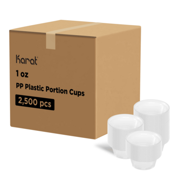 Portion Cup, 1 oz, Translucent, Polypropylene, (2500/Case), Karat FP-P100-PP