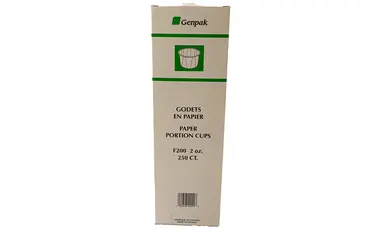 Portion Cup, 2 oz, White, Paper, (5,000/Case) Genpak F200