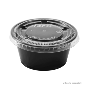 Portion Cup, 3.25 oz, Black, Plastic, (2500/Case), Karat FP-P325-PPB